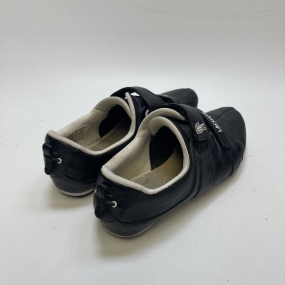VTG Y2K 90s Lacoste Sport Black Leather Sneakers Straps Women’s Sz 9 US Retro - Picture 2 of 14